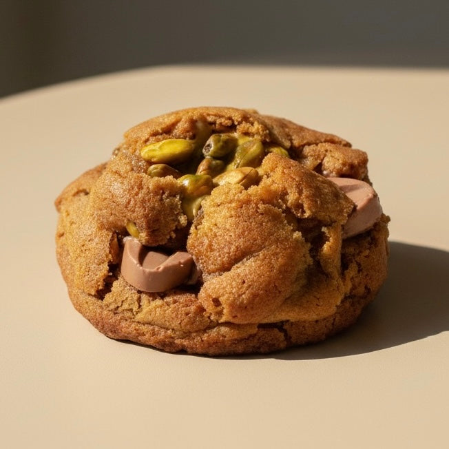 Cookie pistache chocolat au lait AGB cookies